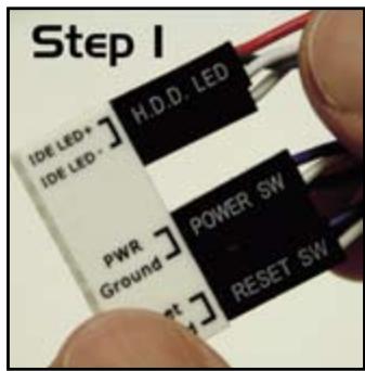 ASUS P5Q - ASUS Q-Connector (panneau système) - 1