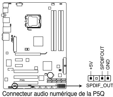 ASUS P5Q - Connecteur audio numérique (4-1 pin SPDIF_OUT) - 1