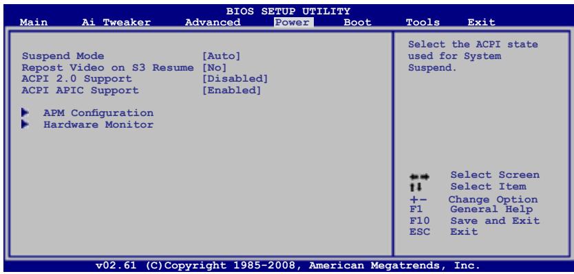 ASUS P5Q - Power menu (menu Alimentation) - 1