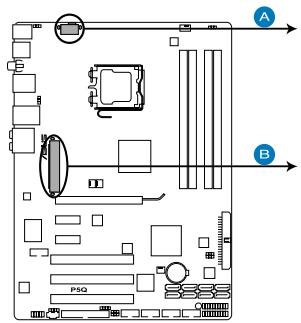 ASUS P5Q - Connecteurs d'alimentation ATX (24-pin EATXPWR, 8-pin EATX12V) - 1