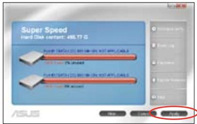 ASUS P5Q - Cliquez sur Apply pour lancer la configuration. - 1