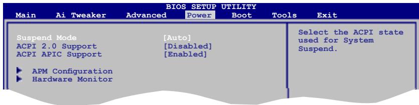 ASUS P5Q SE2 - Menu power (alimentation) - 1