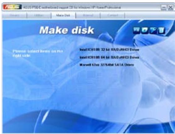 ASUS P5Q-E - Menu Make disk - 1