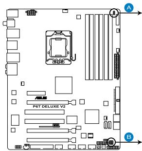 ASUS P6T DELUXE V2 - Réglage de la surtension du CPU / bus DRAM / QPI DRAM (3-pin ov_cpu, 3-pin ov_dram_bus, 3-pin ov_qpi_dram) - 1