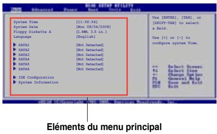ASUS P6T DELUXE V2 - Éléments de menu - 1