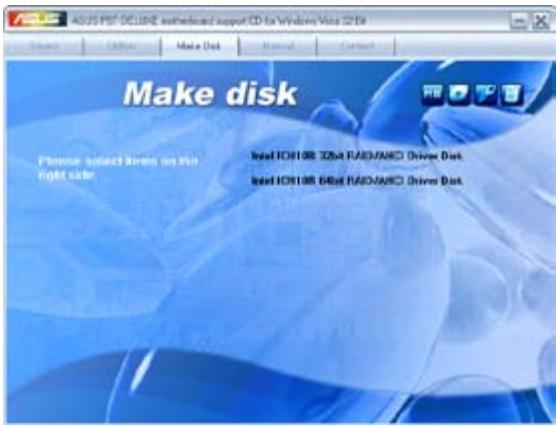 ASUS P6T DELUXE V2 - Menu de création de disque - 1