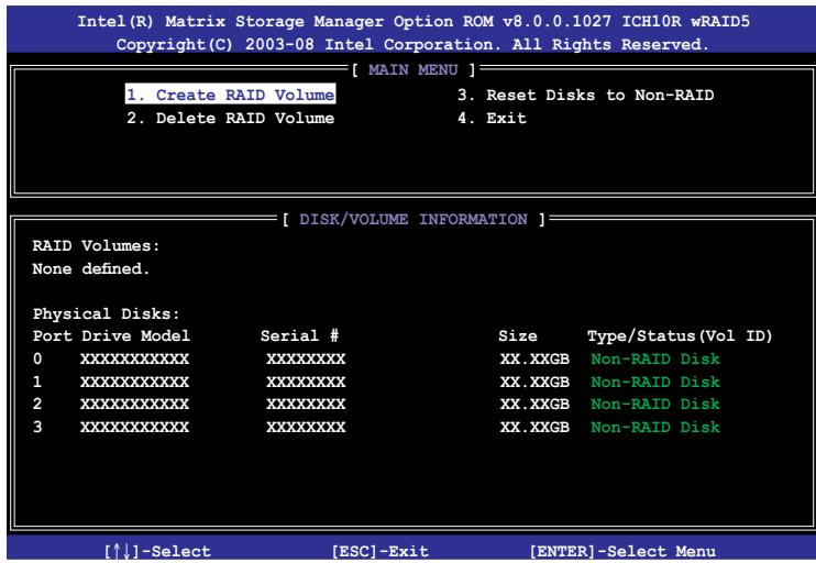 ASUS P6T DELUXE V2 - Utilitaire intel® matrix storage manager option ROM - 1
