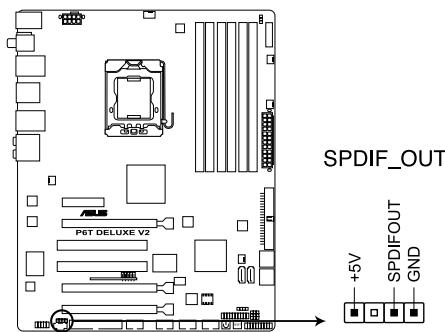ASUS P6T DELUXE V2 - Connecteur audio numérique (4-1 pin SPDIF) - 1
