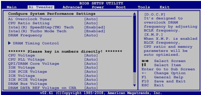ASUS P6T DELUXE V2 - Menu ai tweaker - 3