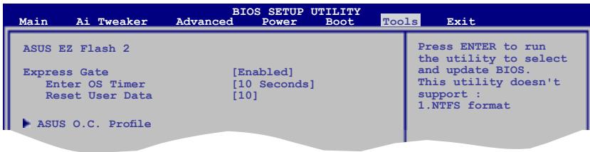 ASUS P6T DELUXE V2 - Configurer express gate dans le BIOS - 1