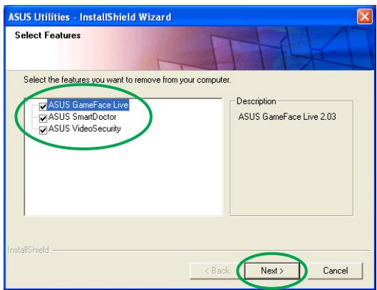 ASUS AX850 - Désinstaller les utilitaires - 2