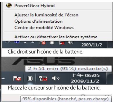ASUS X93 - Vérifier la charge de la batterie - 4