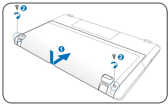 ASUS X93 - Pour installer la batterie : - 2