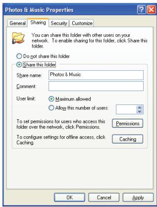 ASUS O!PLAY HD2 DONGLE WI-FI - Pour partager des fichiers sous WindowsXP : - 2