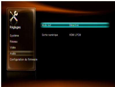 ASUS O!PLAY HD2 DONGLE WI-FI - Pour configurer les paramètres de lecture audio à partir du menu Réglages : - 1