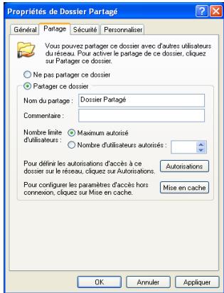 ASUS O!PLAY HDP-R1 - Partage de fichiers sous Windows XP - 2