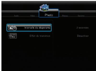 ASUS O!PLAY HDP-R1 - Configurer les paramètres de diaporama - 1