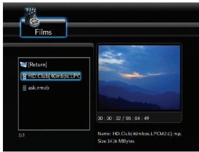 ASUS O!PLAY HDP-R1 - Pour lire un fjichier video : - 3
