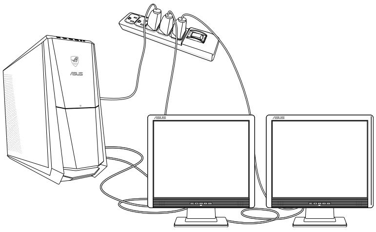 ASUS TYTAN CG8480-FR017S - To set up multiple displays: - 1