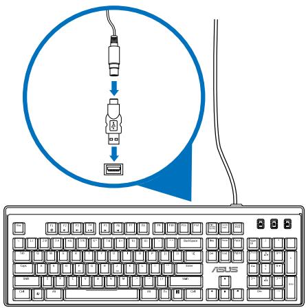 ASUS TYTAN CG8480-FR017S - Instalar el teclado para juegos ASUS ROG U9N - 1