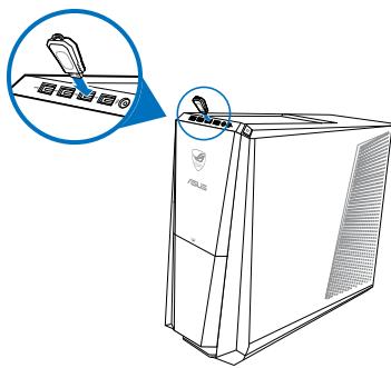 ASUS TYTAN CG8480-FR017S - To connect a USB storage device: - 1
