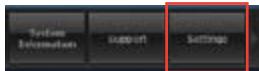 ASUS TYTAN CG8480-FR017S - The Settings screen - 1