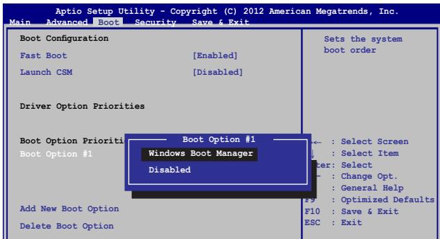 ASUS X550CC-XX200H - Menu Boot (Démarrage) - 1