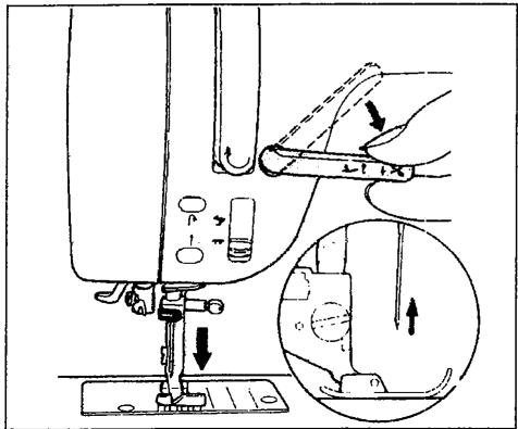 SINGER SYMPHONIE 500 - Abaissez le pied presseur - 1