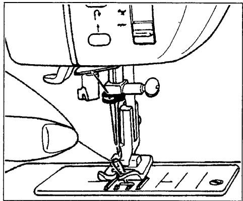 SINGER SYMPHONIE 500 - Maintenez fermement le fil d'aiguille jusqu'à ce que le fil de canette sorte. - 1