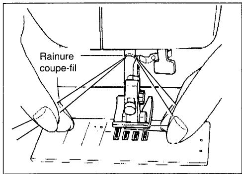 SINGER SYMPHONIE 500 - Coupe les fils à l'aide du coupe-fil. - 1