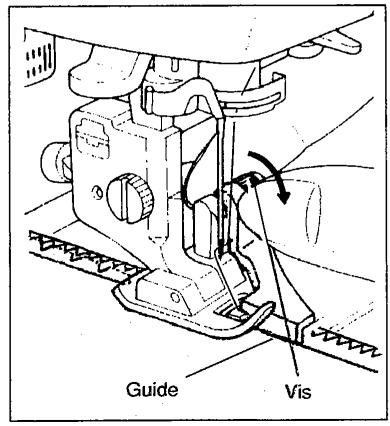 SINGER SYMPHONIE 500 - Comment ajuster le guide du pied presseur pour point invisible - 2
