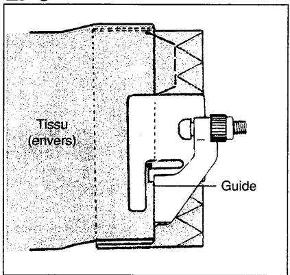 SINGER SYMPHONIE 500 - Placez le bord pié le long du guide. - 1