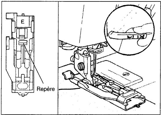 SINGER SYMPHONIE 500 - Abaissez le pied boutonnières. - 1