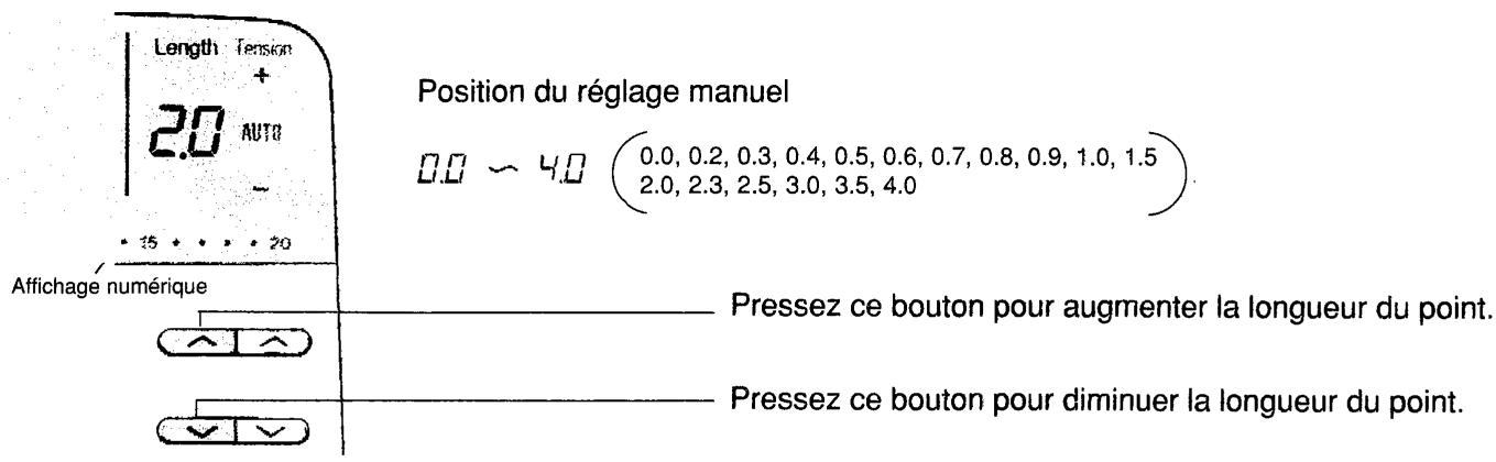 SINGER SYMPHONIE 500 - Comment régler la longueur de point - 1