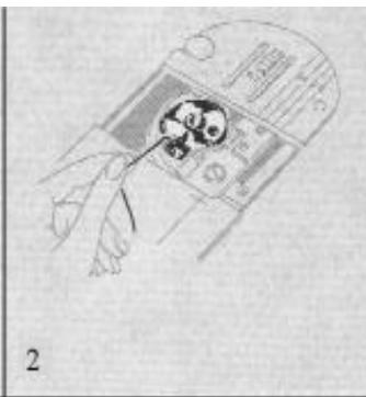 SINGER 367 - Enfilage du support de la canette : - 2