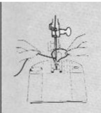 SINGER 367 - Pour faire remonter le fil de la canette : - 3