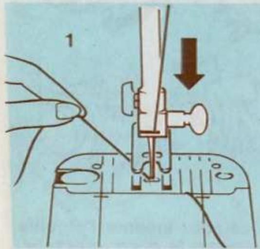 SINGER STARLET 496 - Pour faire remonter le fil de canette - 1