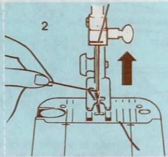 SINGER STARLET 496 - Pour faire remonter le fil de canette - 2