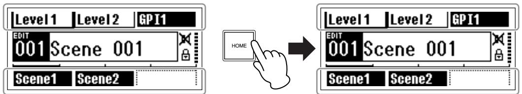 YAMAHA DME64N - Touche [HOME]  Sélection de la page User-defined Parameter (Paramètres définis par l'utilisateur) (Page 37) - 1