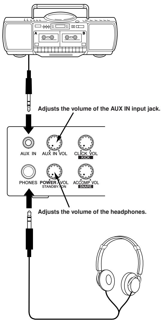 YAMAHA DTXPRESSI3 - - Connecting a CD Player, etc. (AUX IN jack) - 1