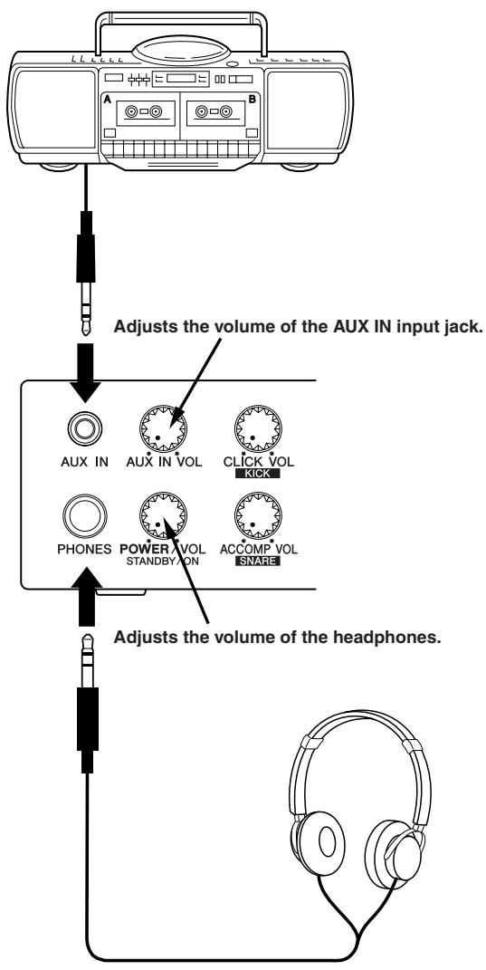 YAMAHA DTXPRESSII - - Connecting a CD Player, etc. (AUX IN jack) - 1