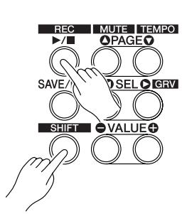 YAMAHA DTXPRESSII - Réglage des modalités d'enregistrement - 1