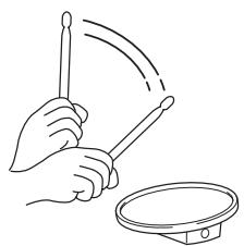YAMAHA DTXPRESSII - Hit a pad - 1