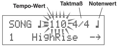 YAMAHA DTXPRESSII - 1-1. Metronomtempo wahlen - 2