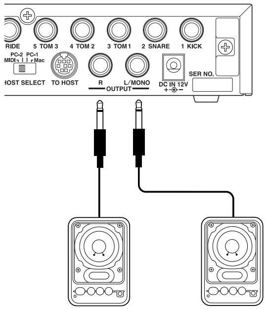 YAMAHA DTXPRESSII - - Verwendung von Aktivlautsprechern. - 1