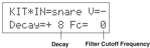 YAMAHA DTXPRESSII - Try Changing the Decay (the length of time it takes for the voice to fade) - 1