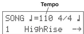 YAMAHA DTXPRESSII - Songtempoändern - 1