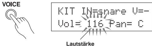 YAMAHA DTXPRESSIII - 4.Ändert Sie die Lautstärke der Instrumente für jeges Pad. - 3