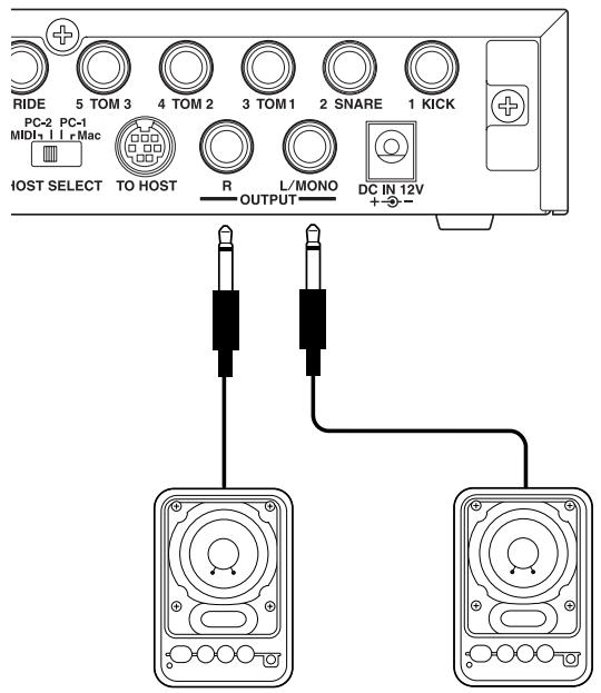 YAMAHA DTXPRESSIII - - Verwendung von Aktivlautsprechern. - 1