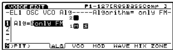 YAMAHA EX7 - [F3]: ALG (Algorithm) - 1